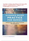 Test Bank For Evidence-Based Practice for Nurses Appraisal and Application of Research 5th Edition by Schmidt&comma; Brown Chapters 1 - 19&period;pdf
