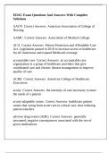 EDAC Exam Questions And Answers With Complete Solutions
