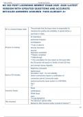 Exam &lpar;elaborations&rpar; NC 302 POST LICENSING   