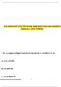 THE ASSOCIATE CET STUDY GUIDE EXAM QUESTIONS AND ANSWERS GRADED A&plus; 100&percnt; VERIFIED&period;