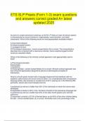 ETS SLP Praxis &lpar;Form 1-3&rpar; exam questions and answers correct graded A&plus; latest updated 2025