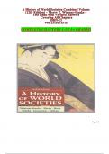 A History of World Societies 12th Edition Test Bank &lpar;Wiesner-Hanks&rpar; &vert; Verified Answers for All Chapters &lpar;Ch 1-33&rpar;