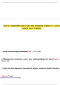 NHA CET EXAM PREP QUESTIONS AND ANSWERS GRADED A&plus; LATEST UPDATE 100&percnt; VERIFIED&period;