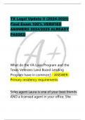 TX Legal Update II &lpar;2024-2025&rpar;  Final Exam 100&percnt; VERIFIED  ANSWERS 2024&sol;2025 ALREADY  PASSED 