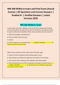 MN 566 Midterm Exam and Final Exam &lpar;Actual Exams&rpar; &vert; All Questions and Correct Answers &vert; Graded A&plus; &vert; Verified Answers &vert; Latest Versions 2025