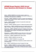 ARDMS Breast Registry &lpar;2025&rpar; Actual Exam Questions and Answers A&plus; Graded&period;