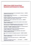 CMLA Exam &lpar;2025&rpar; Actual Exam Questions and Answers A&plus; Graded&period;