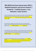 NSG 6020 Final Exam &lpar;Actual Exam 2025&rpar; &vert; Updated Questions and Correct Answers &vert; Graded A&plus; &vert; Verified Answers &vert; Just Released &vert; Latest Version