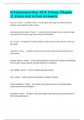 Entrepreneurship 3310 Ortega Chapter 11 Exam And Actual Answers&period;