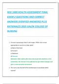 NSG 1600 HEALTH ASSESSMENT FINAL  EXAM 2 QUESTIONS AND CORRECT  ANSWERS &lpar;VERIFIED ANSWERS&rpar; PLUS  RATIONALES 2025 GALEN COLLEGE OF  NURSING