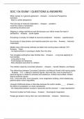 SOC 104 EXAM 1 QUESTIONS & ANSWERS