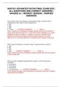 NUR 631 ADVANCED PATHO FINAL EXAM 2025 &vert; ALL QUESTIONS AND CORRECT ANSWERS &vert; GRADED A&plus; &vert; NEWEST VERSION &vert; VERIFIED ANSWERS