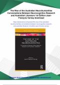 The Rise of the Australian Neurohumanities Conversations Between Neurocognitive Research and Australian Literature 1st Edition Jean-Fran&ccedil;ois Vernay - Instant Download