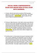 SOCIAL WORK COMPREHENSIVE  EXAM 2025 BRAND NEW ACTUAL EXAM  WITH ANSWERS&period;