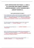 CLEET CERTIFICATION TEST PHASE 1&comma; 2&comma; AND 3 &vert; ALL QUESTIONS AND CORRECT ANSWERS &vert; VERIFIED ANSWERS &vert; LATEST VERSIONS 2025 &vert; ALREADY GRADED A&plus;