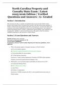 North Carolina Property and Casualty State Exam &ndash; Latest 2025&sol;2026 Edition &ndash; Verified Questions and Answers &ndash; A&plus; Graded