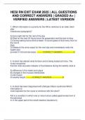 HESI RN EXIT EXAM 2025 &vert; ALL QUESTIONS AND CORRECT ANSWERS &vert; GRADED A&plus; &vert; VERIFIED ANSWERS &vert; LATEST VERSION