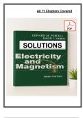Solutions Manual for Electricity and Magnetism &vert; 3rd Edition &vert; &lpar;Purcell&comma; 2013&rpar; &vert; All 11 Chapters Covered&vert; PDF Download