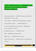 CCBC NURN155 Exam 3 2025&sol;2026 Exam  Questions and Verified Answers &vert;  Already Graded A&plus; 