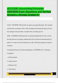 ACCCOB1 Accounting Principles  2025&sol;2026 Exam Questions and Verified  Answers &vert; Already Graded A&plus;