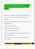 Criminal Justice NOCTI Test 2025&sol;2026  Exam Questions and Answers &vert; 100&percnt;  Solved