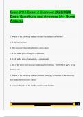 Econ 2110 Exam 2 Clemson 2025&sol;2026  Exam Questions and Answers &vert; A&plus; Score  Assured 