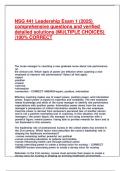 NSG 441 Leadership Exam 1 &lpar;2025&rpar; comprehensive questions and verified detailed &period;
