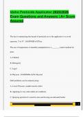 Idaho Pesticide Applicator 2025&sol;2026  Exam Questions and Answers &vert; A&plus; Score  Assured