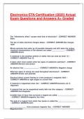 Electronics ETA Certification &lpar;2025&rpar; Actual Exam Questions and Answers A&plus; Graded&period;