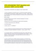VITA ADVANCED TEST Question and answers 100&percnt; correct 2025 