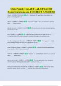 Ohio Permit Test ACTUAL UPDATED      Exam Questions and CORRECT ANSWERS