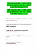 Hesi med surg 55 questions answer s latest update&period;