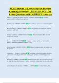 FELE Subtest 1&colon; Leadership for Student  Learning Overview UPDATED ACTUAL  Exam Questions and CORRECT Answers