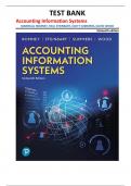 TEST BANK for Accounting Information Systems&comma; 16th Edition by Romney&comma; Steinbart&comma; Summers&comma; and Wood &vert;all chapters covered&vert;