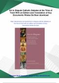 Art in Dispute Catholic Debates at the Time of Trent With an Edition and Translation of Key Documents Wietse De Boer - Digital Download