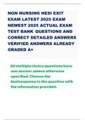 NGN NURSING HESI EXIT EXAM LATEST 2025 EXAM NEWEST 2025 ACTUAL EXAM TEST BANK QUESTIONS AND CORRECT DETAILED ANSWERS VERIFIED ANSWERS ALREADY GRADED A&plus;