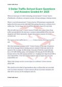 5 Dollar Traffic School Exam Questions and Answers Graded A&plus; 2025