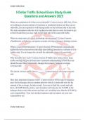 5 Dollar Traffic School Exam Study Guide Questions and Answers 2025