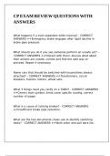 CP EXAM REVIEW QUESTIONS WITH ANSWERS