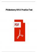NHA PHLEBOTOMY CERTIFICATION EXAM 2025&sol;2026 QUESTIONS WITH 100&percnt; CORRECT ANSWERS