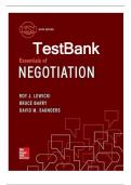 ESSENTIALS OF NEGOTIATION - TEST BANK FOR SIXTH EDITION BY ROY J&period; LEWICKI&comma; BRUCE BARRY&comma; DAVID M&period; SAUNDERS