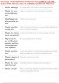 Sociology 101 Straighterline final exam 2025 COMPLETE EXAM QUESTIONS AND ACCURATE ANSWERS &vert;ALREADY PASSED&excl;&excl;