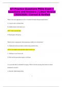 ATI Practice Questions PEDs Exam 1 Questions and Answers &vert; Latest Version  &vert; 2025&sol;2026 &vert; Correct & Verified