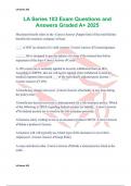 LA Series 103 Exam Questions and Answers Graded A&plus; 2025