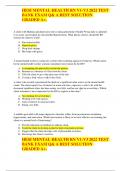 HESI MENTAL HEALTH RN V1-V3 2025 TEST BANK EXAM QUESTIONS & ANSWERS BEST SOLUTION GRADED A&plus;&period;