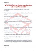 MPOETC ACT 120 Certification exam Questions with Correct Answers 2025