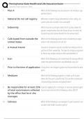 Pennsylvania State Health and Life Insurance Exam
