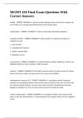 MGMT 410 Final Exam Questions With Correct Answers&period;