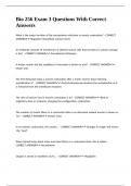 Bio 256 Exam 3 Questions With Correct Answers