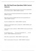 Bio 256 Final Exam Questions With Correct Answers